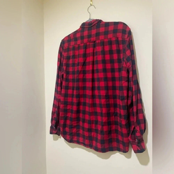 On The Road Black 100% Cotten Black and Red Flannel men’s Shirt size medium - Picture 10 of 12
